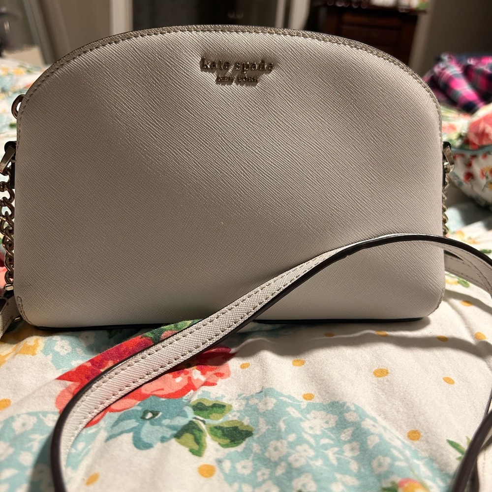 Kate Spade Elegant White Crossbody Bag